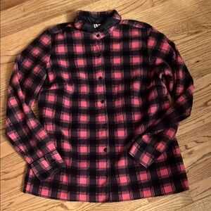 NorthCrest Pink and Black Plaid Shirt